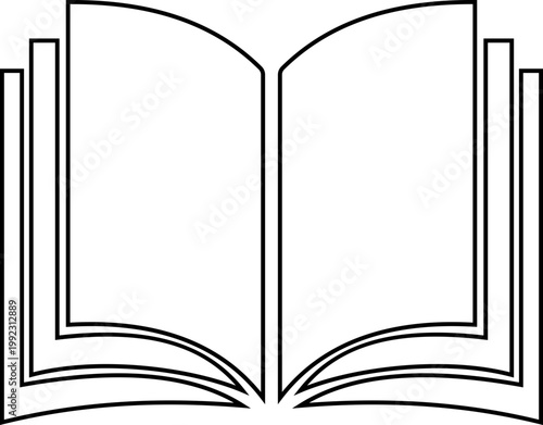 Book icon library literature education reading textbook notebook manual guide publication archive knowledge study learning open closed book flat line vector