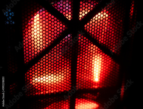 Air cooling fan of Desktop Computer with red light