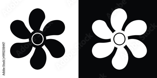 Fan icon, Fan silhouette vector. Ventilator, propeller, cooler, conditioner