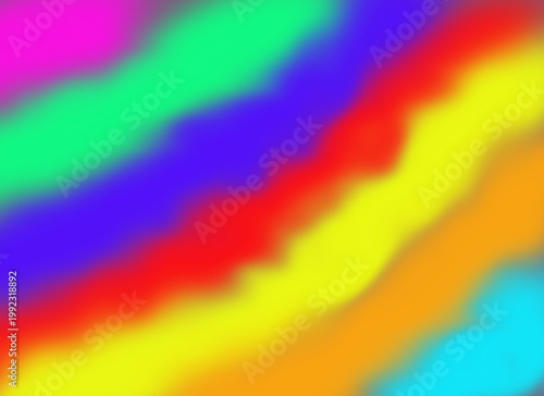 Bright and Colorful Abstract Background Featuring Soft Blurry Diagonal Stripes in Rainbow Hues