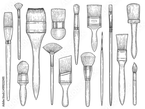 engraving etching brushes