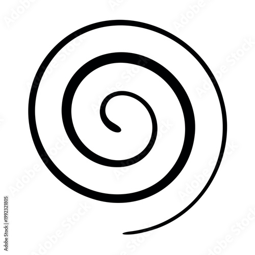 Cartoon spiral pattern, expanding curve, spiral motion, optical illusion artwork