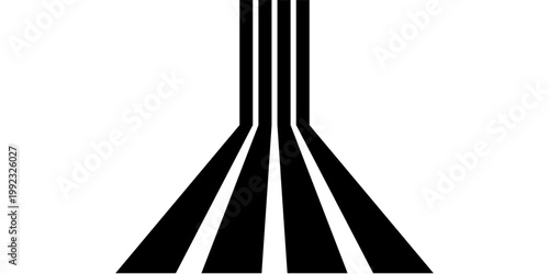 Abstract perspective line wave stripes with 3d dimensional effect. vector ilustration. eps 10