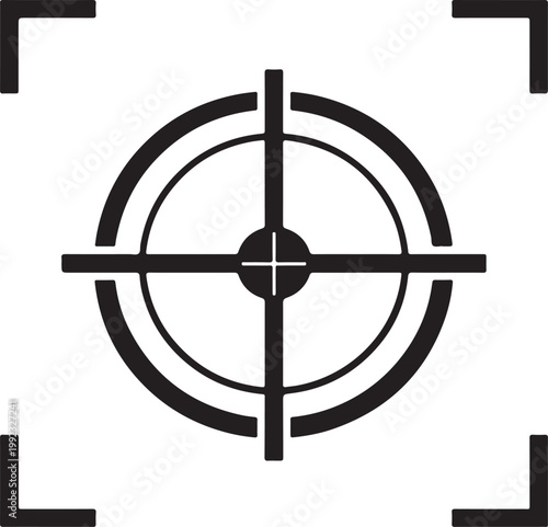 Focus Target Line Icon Vector Illustration for Goal Achievement Vision Strategy and Productivity Concepts