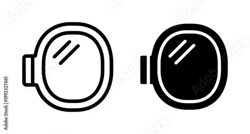 Airplane Window Porthole Icon Set