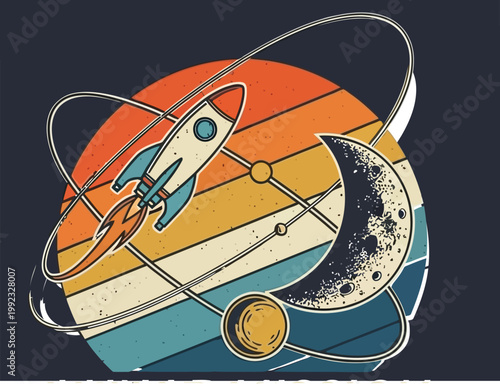 A blue glass globe vector illustration showing a business technology symbol where a mouse with cheese navigates a satellite network