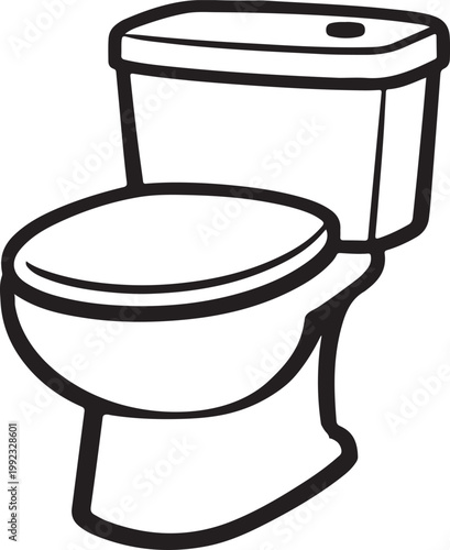 Toilet Icons Vector Set for Bathroom Sanitation Restroom Signage and Hygiene Design on White Background