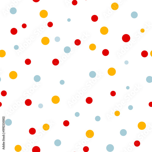Rainbow dots seamless pattern on white background