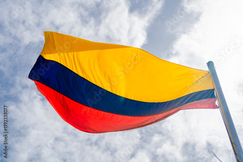Konstfotografi Colombian flag on a textured background