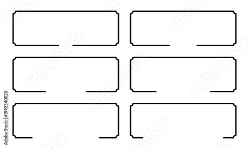 Negative Corner Long Rectangle Open Frames