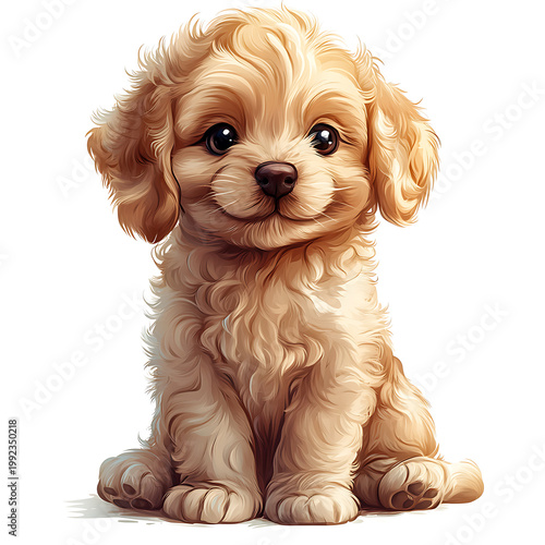 Dog, Animal, Pet, Art, Image for Printing, with White Background, for Stickers, T-shirt Design, Hat, Mug, Flip-flop, Mousepad