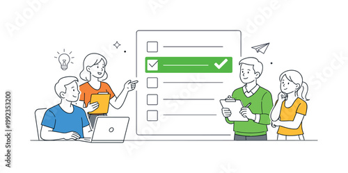 A simple clarity in priorities scenario where individuals clearly distinguish between essential and secondary tasks in their workflow, using a visual metaphor of a clean