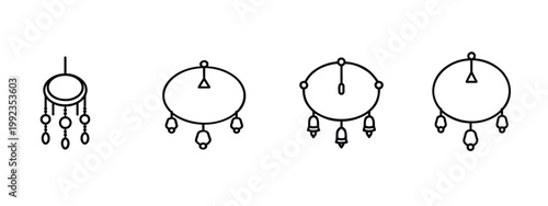 Lamp post line icons set street light pole vintage park lantern outdoor road lamp city garden lighting exterior electric pillar & more vector illustration with editable stroke.