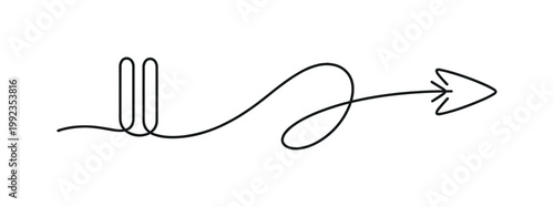 Confidence building and overcoming hesitation in decision making within personal and professional contexts, a flowing line forming a pause symbol that transitions into a