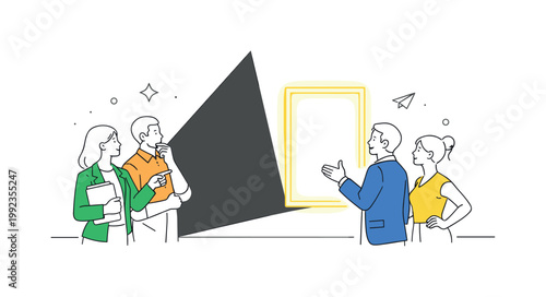 A creative branding concept where businesses explore bold visual identity with dramatic contrast and strong shapes to stand out in competitive markets, represented by a