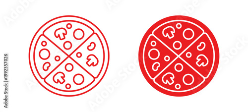 Pizza slice cheese meal outline icon on transparent background