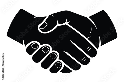 Handshake vector illustration with handshake agreement business partnership