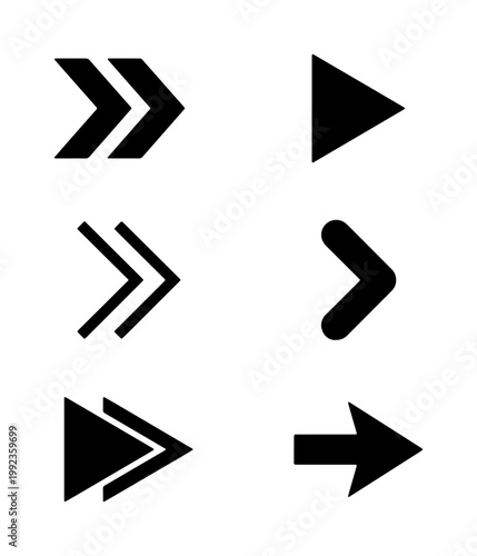 Free Download Minimalist black arrow icon set, modern directional vector symbols, simple geometric navigation pointers for web and app interface design - GFXLoad