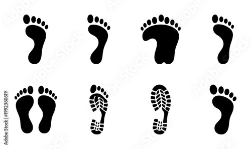 foot print on white
