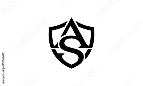 AS logo or SA initial letters monogram logo