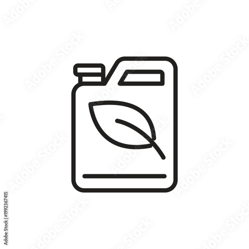 Biofuel Jerrycan and Sustainable Green Energy Resource Icon