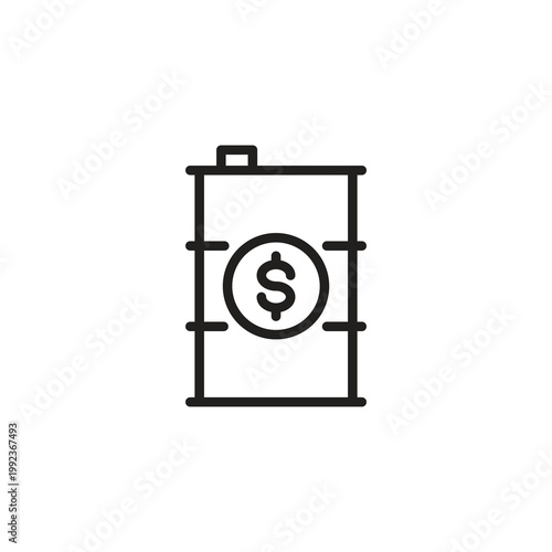 Oil Barrel with Dollar Sign for Global Market Economy