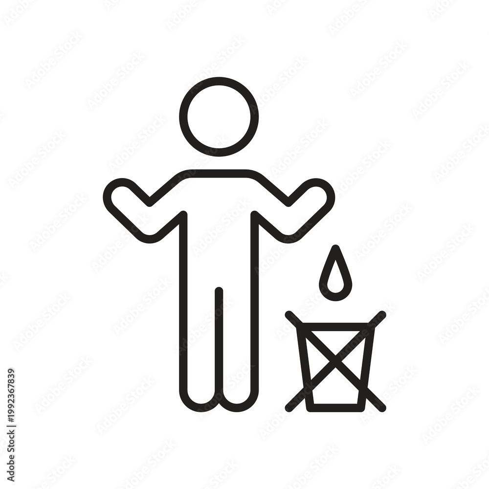 Obraz premium Conscious Waste Management and Responsible Disposal Icon
