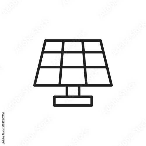 Photovoltaic solar panel renewable energy icon