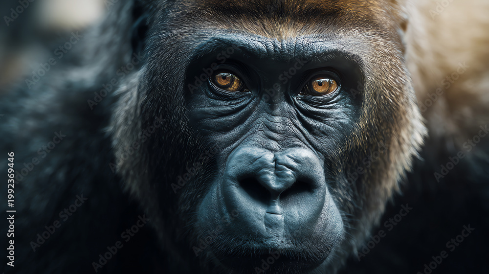 Obraz premium gorilla portrait, AI generated