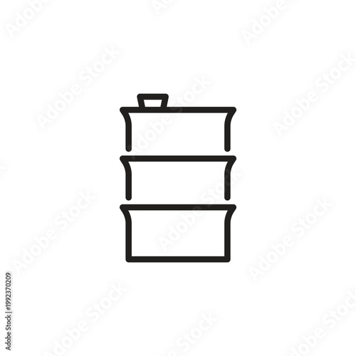 Oil barrel drum line icon