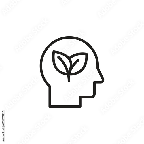 Sustainable mindset and ecological awareness concept icon