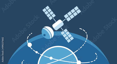 Satellite Orbiting the Earth System.