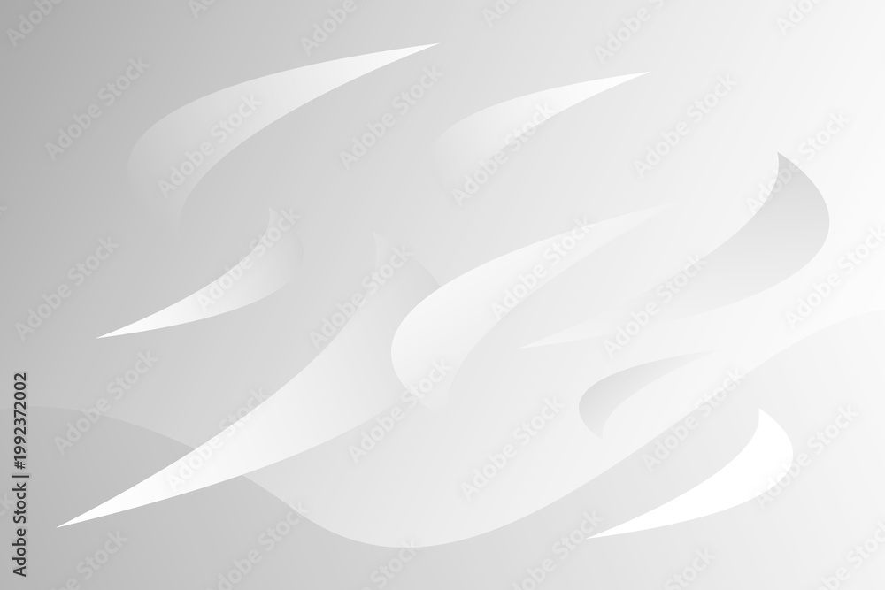Fototapeta premium White gray abstract leaf shape modern background. concept design