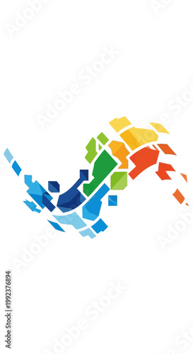 Colorful Mosaic Horse Head.