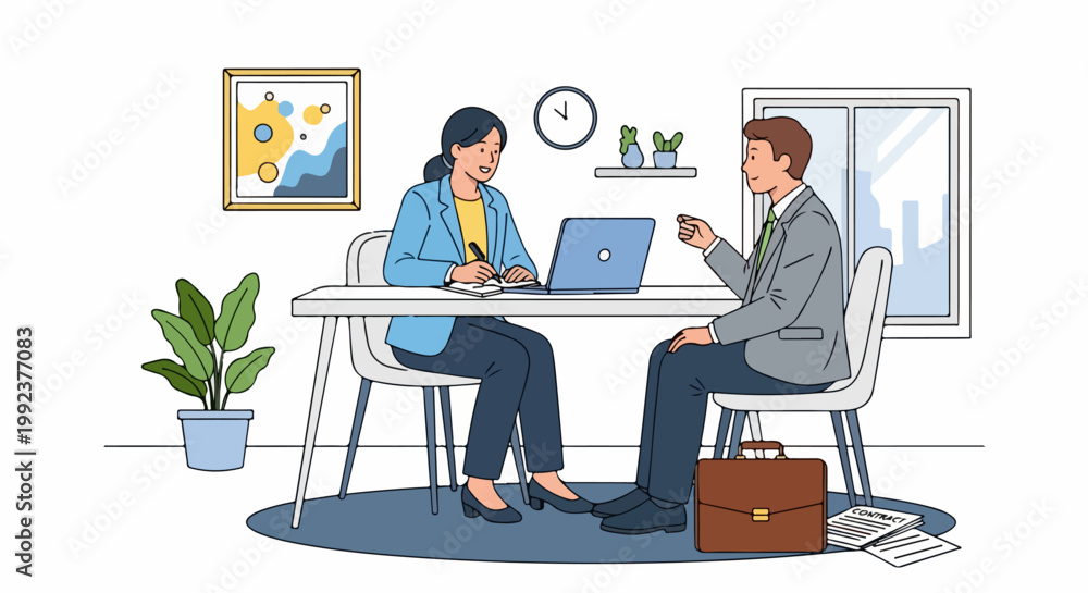 Fototapeta premium Business people working together office.