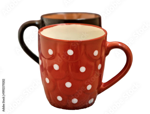 cups, colorful, empty on a transparent background