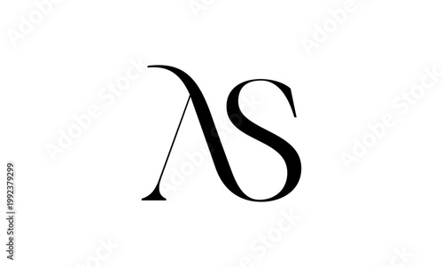 AS initial letter logo or AS monogram