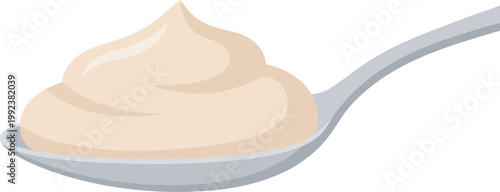 Spoonful of creamy tuna salad or spread