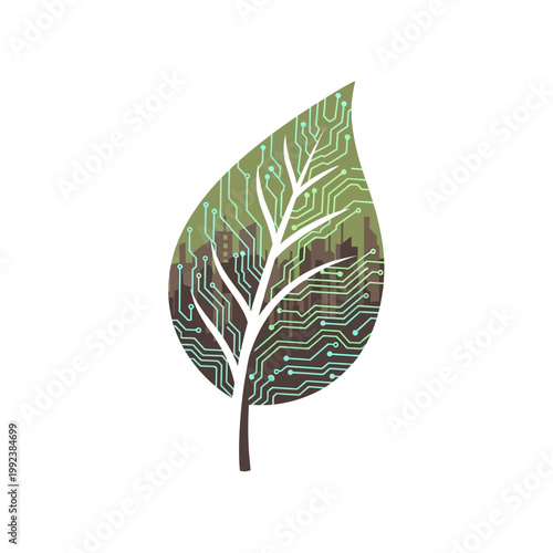 Circuit board leaf technology.