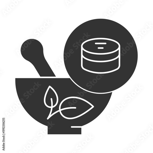 Organic Skincare Line Icon – Natural Beauty Product Symbol