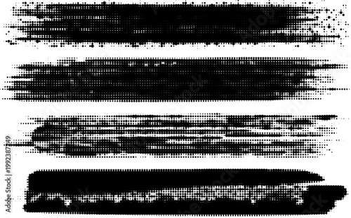 Black brush stroke circle with ink texture in japanese style abstract background.