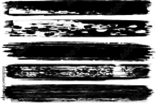 Black brush stroke circle with ink texture in japanese style abstract background.