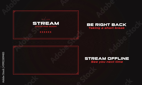 Streaming Overlay Set (Stream, Be Right Back, Offline Screens)