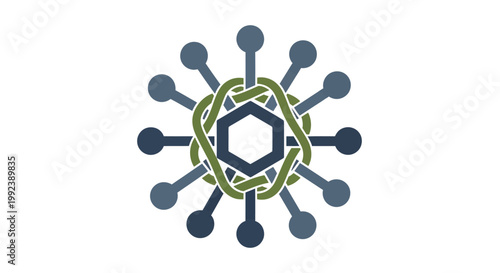Virus Particle Molecular Structure.