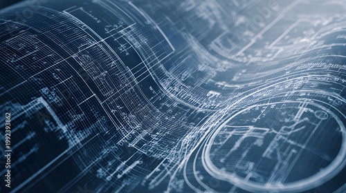 Blueprint-style background showing floor plans and measurements.