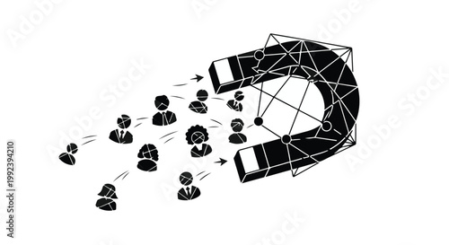 attracting customers magnet drawing people to business