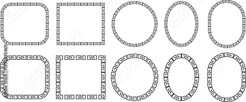 Vintage style hand drawn frames and borders collection with ornamental designs vector Illustration.