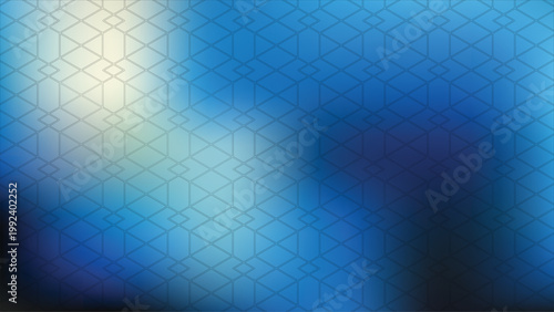 Soft blue gradient background with geometric rhombus pattern modern digital art design.