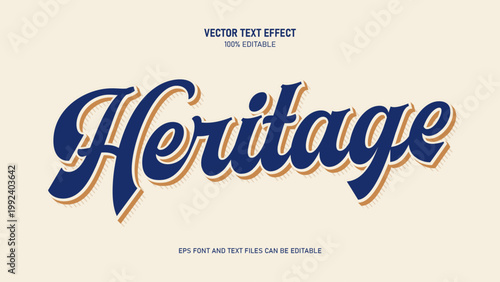Heritage text effect