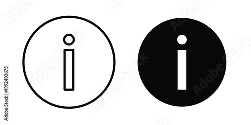 Info icon design concept. Stroke and flat icons set